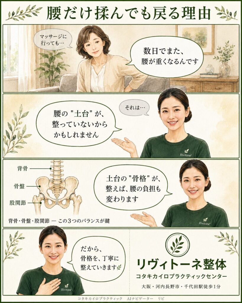マッサージしてもすぐに戻るつらい腰痛には