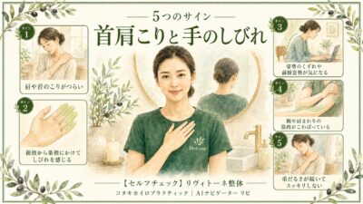 首肩こりと手のしびれ 5つのサイン｜リヴィトーネ整体