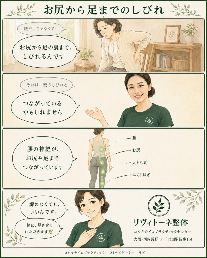 お尻から足まで痺れる、これが坐骨神経?